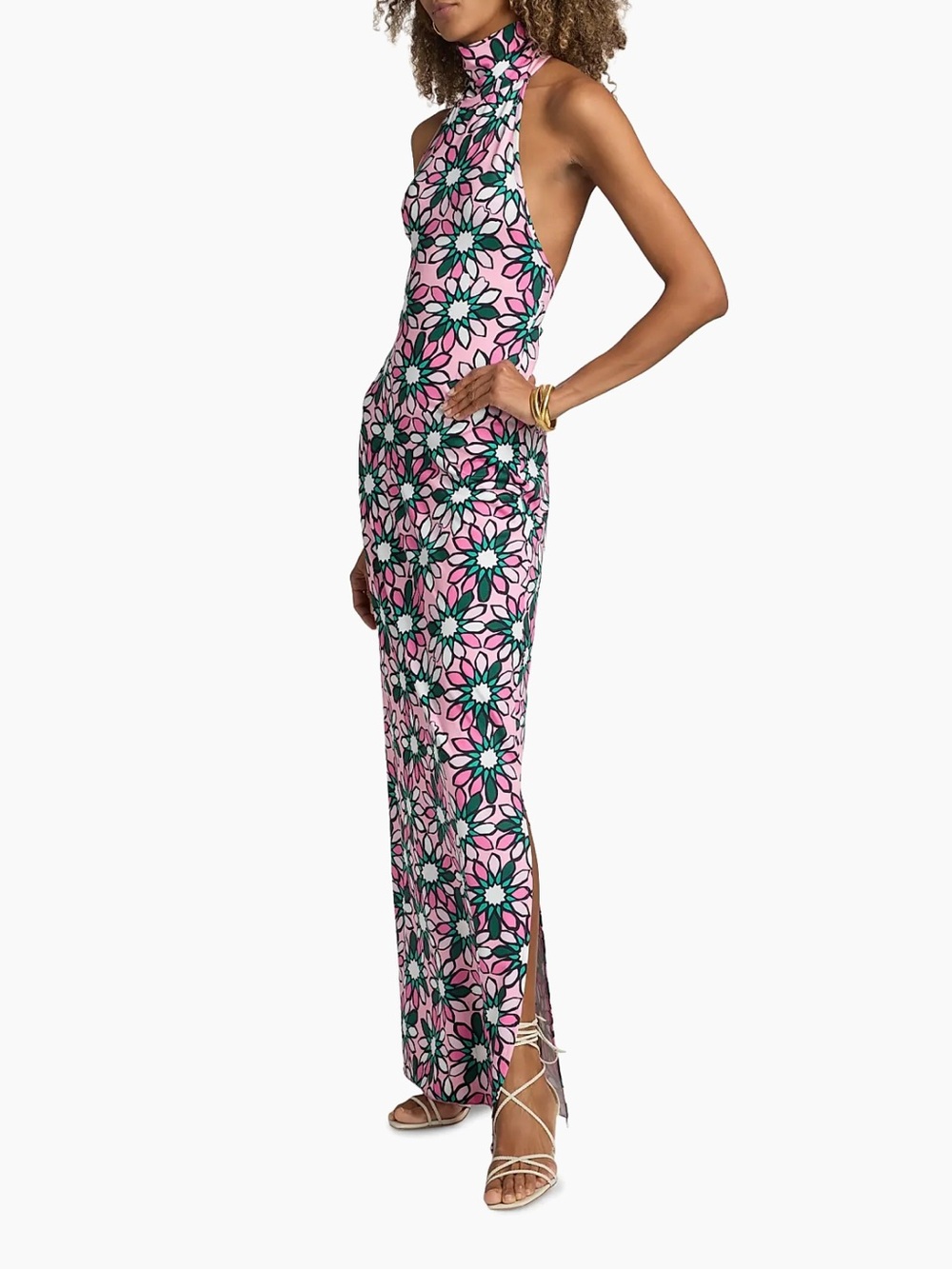 Eywasouls Malibu Montana Halter Maxi Dress Meadow Margarita Dress